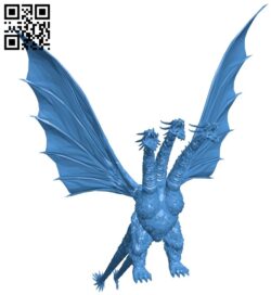 King ghidorah dragon B007811 file stl free download 3D Model for CNC and 3d printer