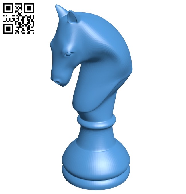 Knight - chess B007618 file stl free download 3D Model for CNC and 3d printer