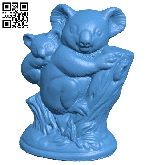 Koala Bear B007814 file stl free download 3D Model for CNC and 3d printer