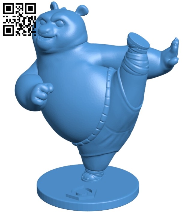 Kung Fu Panda B007900 file stl free download 3D Model for CNC and 3d printer