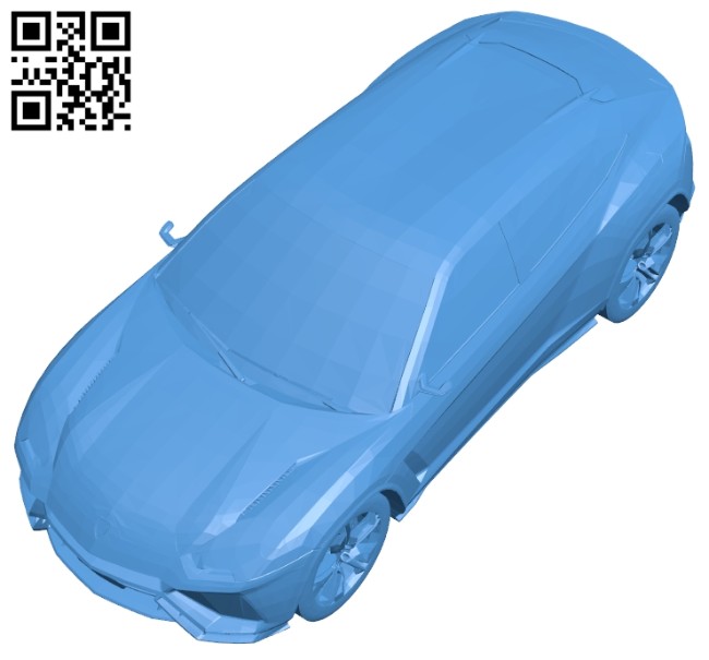 Lamborghini Urus car B007728 file stl free download 3D Model for CNC and 3d printer