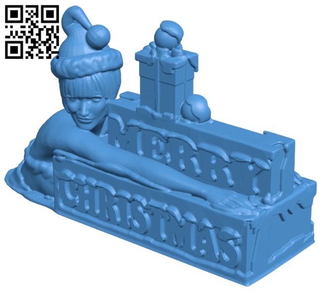 Merry christmas B007919 file stl free download 3D Model for CNC and 3d printer