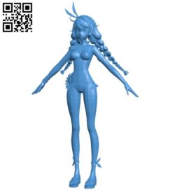 Miss Honkai B007998 file stl free download 3D Model for CNC and 3d printer