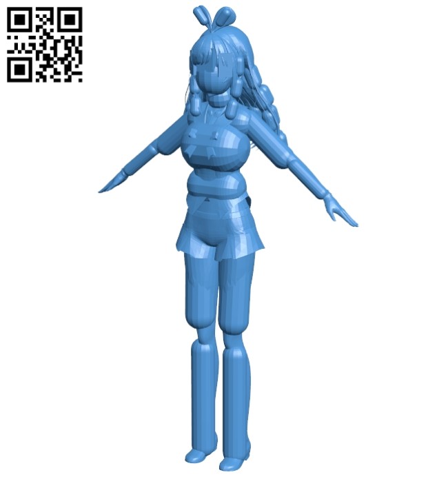 Miss Kizuna ai B007813 file stl free download 3D Model for CNC and 3d printer