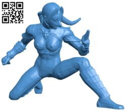 Miss Kunimitsu pose B007905 file stl free download 3D Model for CNC and 3d printer