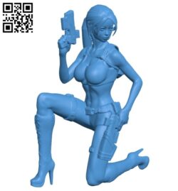 Miss Lara croft figurine B007743 file stl free download 3D Model for CNC and 3d printer