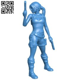 Miss Lara pose B007818 file stl free download 3D Model for CNC and 3d printer