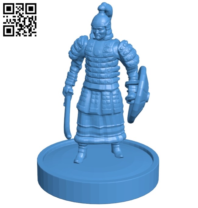 Mongolian Warrior B007681 file stl free download 3D Model for CNC and 3d printer