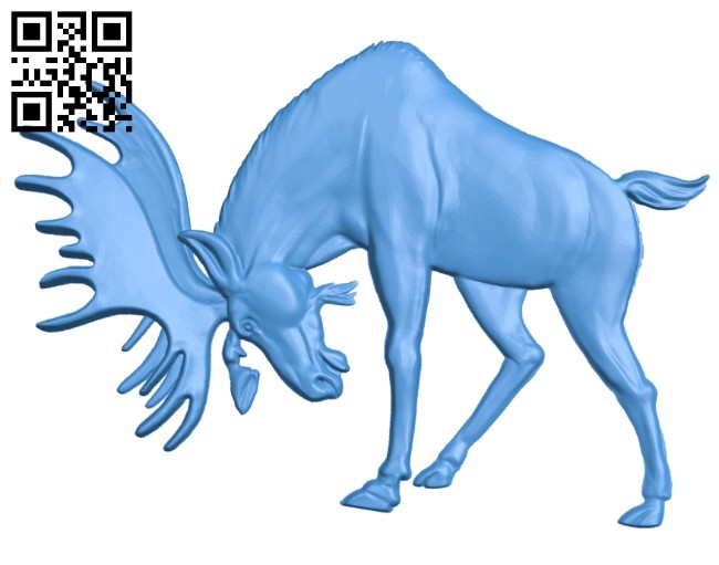 Moose A005061 download free stl files 3d model for CNC wood carving