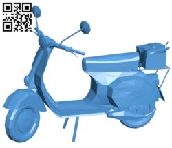 Motorbike vespa primavera B007704 file stl free download 3D Model for CNC and 3d printer