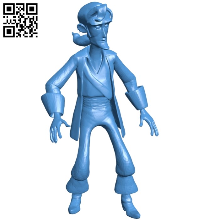 Mr Guybrush Threepwood B007907 file stl free download 3D Model for CNC and 3d printer