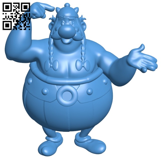 Mr Obelix figure B007712 file stl free download 3D Model for CNC and 3d printer
