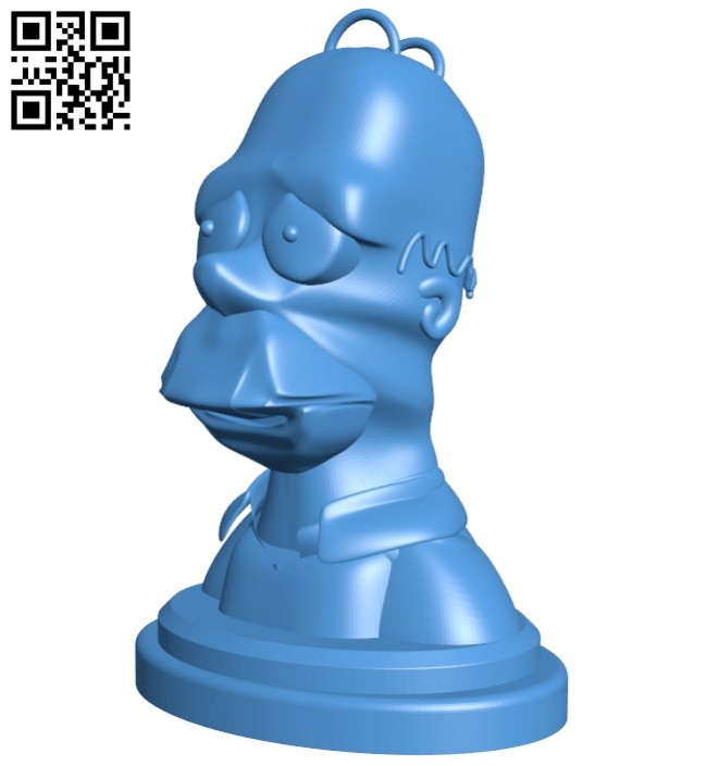 Mr Sad homer bust B007823 file stl free download 3D Model for CNC and 3d printer