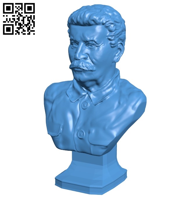 Mr Stalin bust B007696 file stl free download 3D Model for CNC and 3d printer