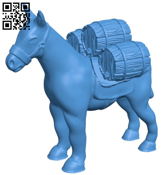 Mule with barrels B007686 file stl free download 3D Model for CNC and 3d printer