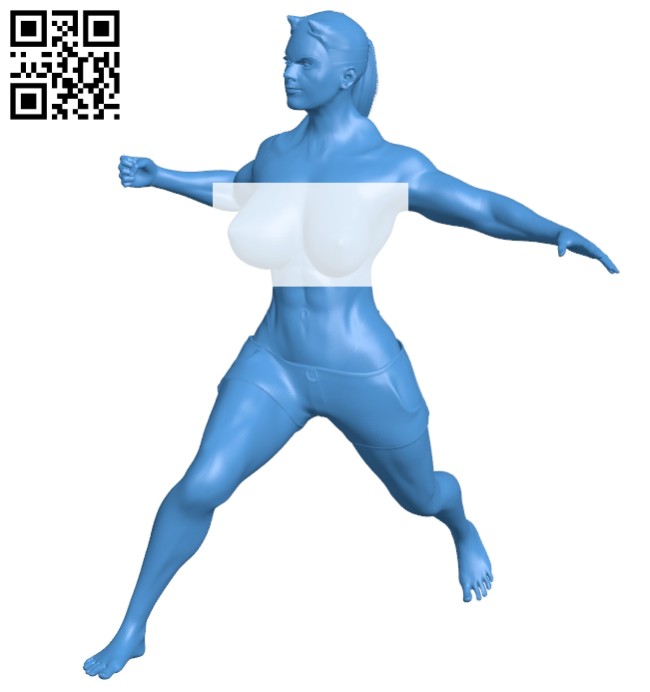 Muscular woman B007950 file stl free download 3D Model for CNC and 3d printer