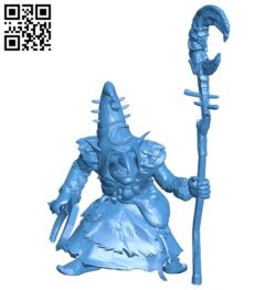 Night Goblin Shaman B007670 file stl free download 3D Model for CNC and 3d printer