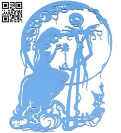 Nightmare before christmas silhouette B007849 file stl free download 3D Model for CNC and 3d printer