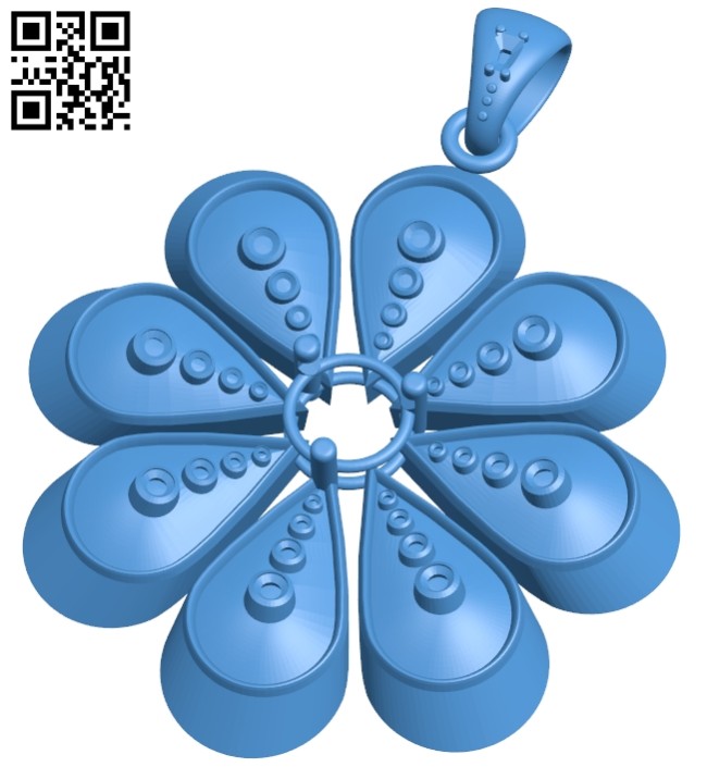 Pendant flower B007921 file stl free download 3D Model for CNC and 3d printer