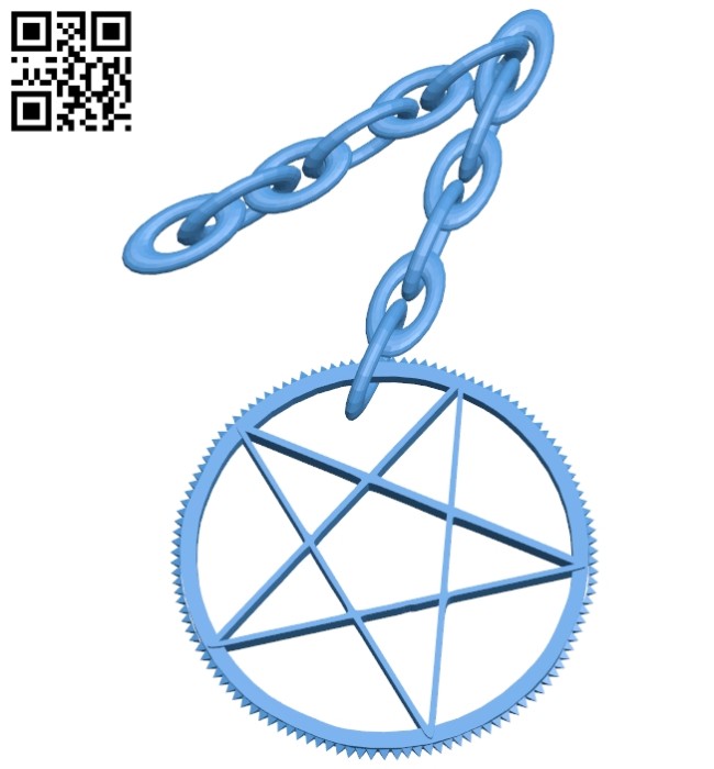Pentagram pendant B007868 file stl free download 3D Model for CNC and 3d printer