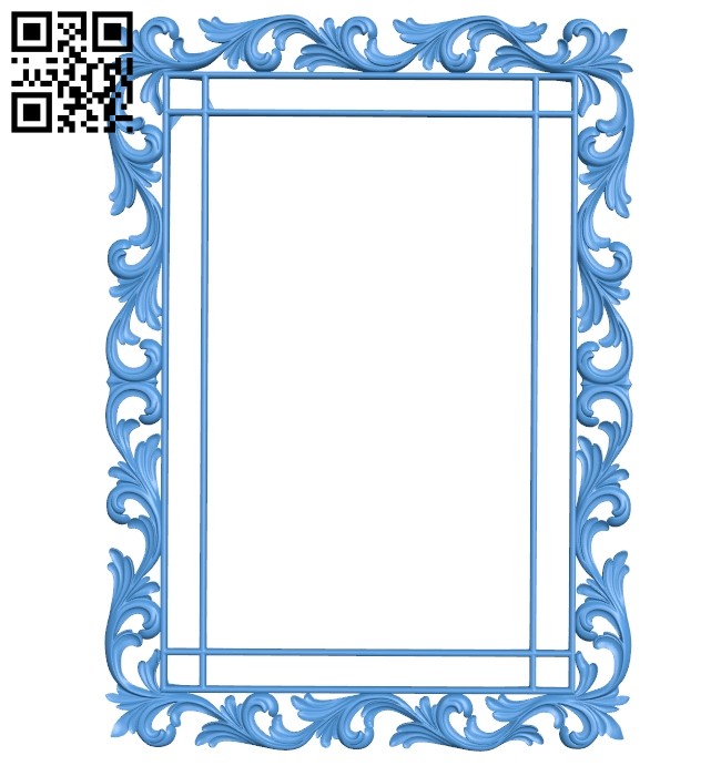 Picture frame or mirror A005177 download free stl files 3d model for CNC wood carving