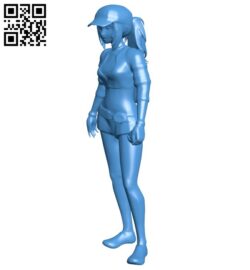Pokemon trainer women B007664 file stl free download 3D Model for CNC and 3d printer