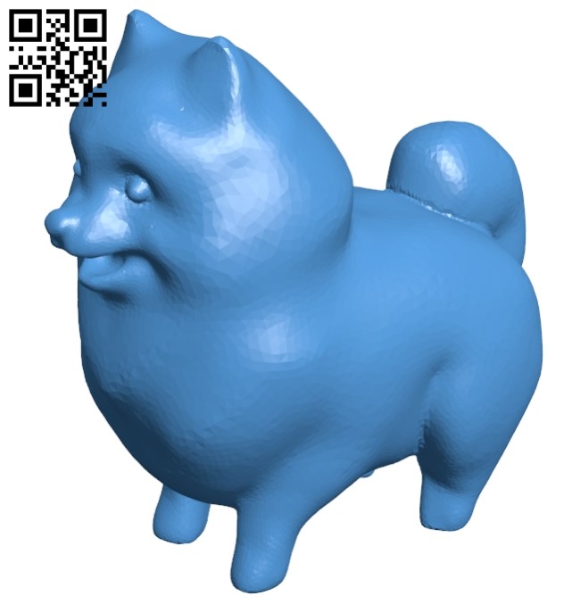 Pomeranian spitz dog B007660 file stl free download 3D Model for CNC and 3d printer