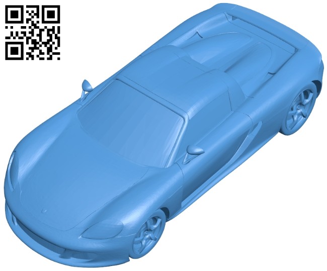 Porsche carrera - car B007713 file stl free download 3D Model for CNC and 3d printer