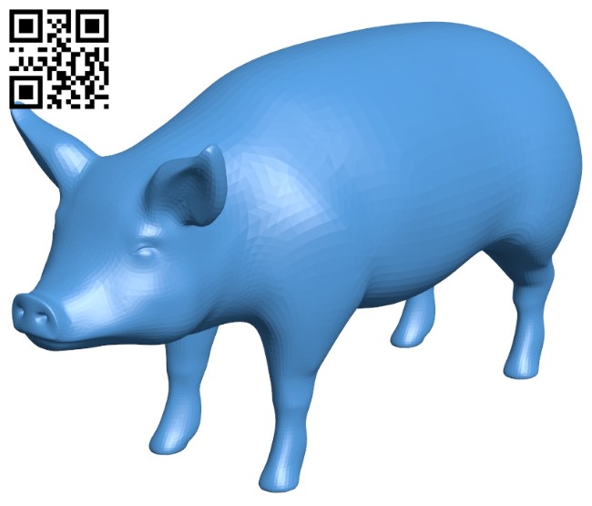 Realistic pig B008005 file stl free download 3D Model for CNC and 3d printer