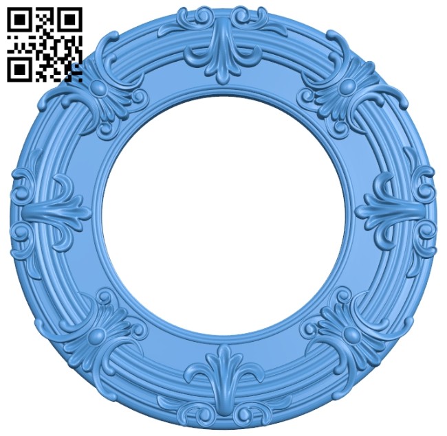 Round frame pattern A005220 download free stl files 3d model for CNC wood carving