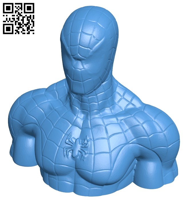 Scan spiderman - super hero B007729 file stl free download 3D Model for CNC and 3d printer
