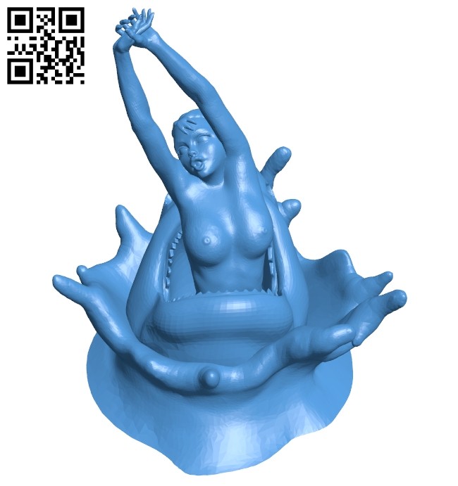 Shark attack women B007945 file stl free download 3D Model for CNC and 3d printer