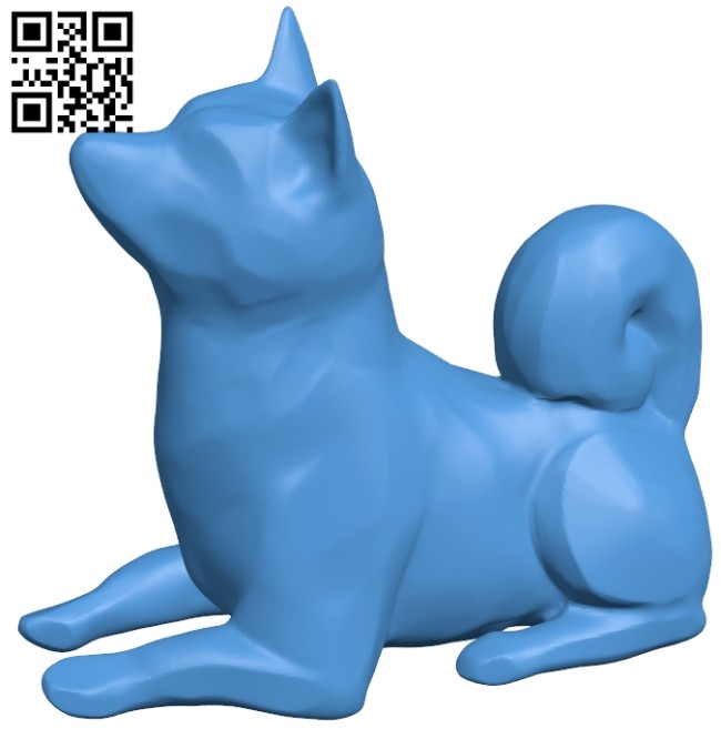 Shiba inu dog B007913 file stl free download 3D Model for CNC and 3d printer
