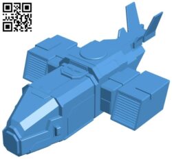 Shuttle helldivers ship B007749 file stl free download 3D Model for CNC and 3d printer