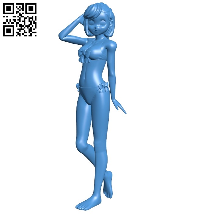 Skinny girl B007716 file stl free download 3D Model for CNC and 3d printer