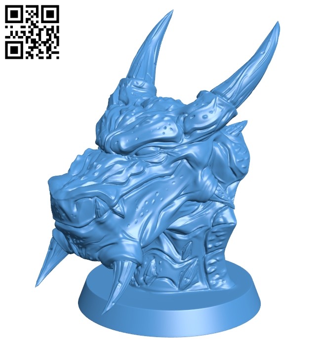 Snow dragon head B007750 file stl free download 3D Model for CNC and 3d printer