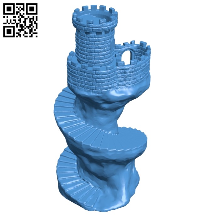 Spiral tower - house B007981 file stl free download 3D Model for CNC and 3d printer