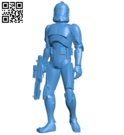 Star wars clone trooper B007991 file stl free download 3D Model for CNC and 3d printer