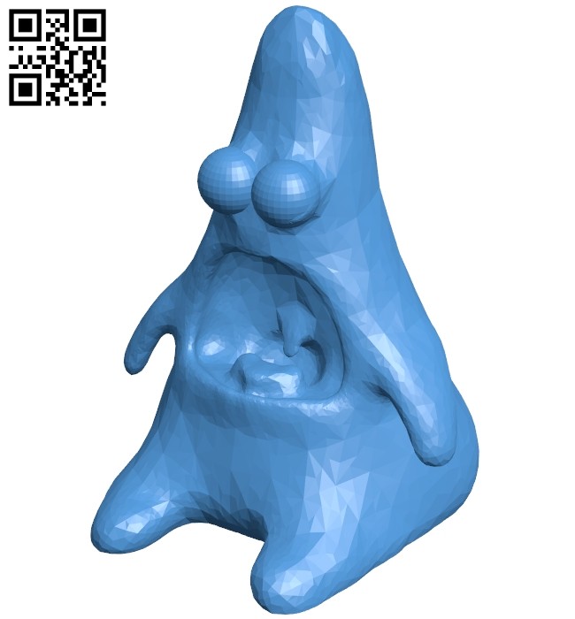 Surprised patrick B008015 file stl free download 3D Model for CNC and 3d printer