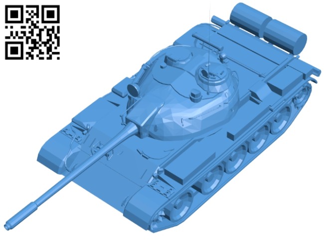 Tank T-55 B008018 file stl free download 3D Model for CNC and 3d printer