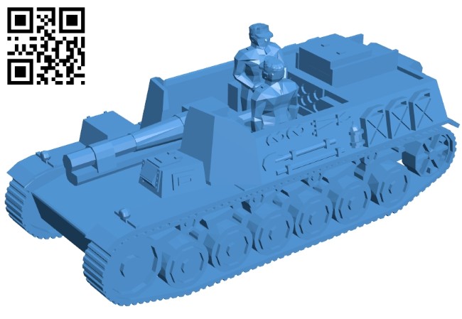 Tank panzer II bison B007937 file stl free download 3D Model for CNC and 3d printer