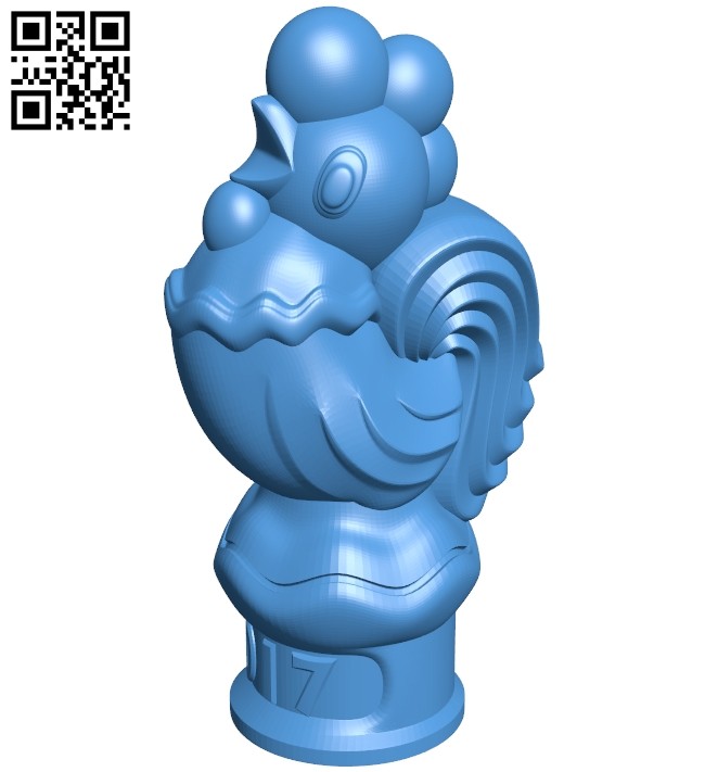 The Chicken of 2017 B007858 file stl free download 3D Model for CNC and 3d printer
