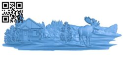 The deer hunter’s house A005060 download free stl files 3d model for CNC wood carving
