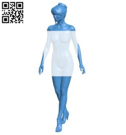 The girl walked away B007783 file stl free download 3D Model for CNC and 3d printer