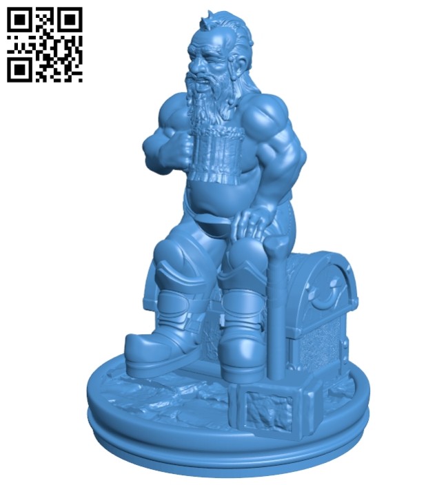 The viking warrior man B007651 file stl free download 3D Model for CNC and 3d printer