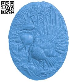 Turkey oval picture A005045 download free stl files 3d model for CNC wood carving