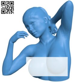 Women bust B007881 file stl free download 3D Model for CNC and 3d printer