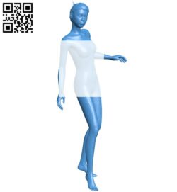 Women mini dress B007740 file stl free download 3D Model for CNC and 3d printer