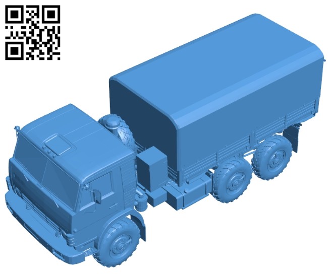 kamaz army truck B007665 file stl free download 3D Model for CNC and 3d printer