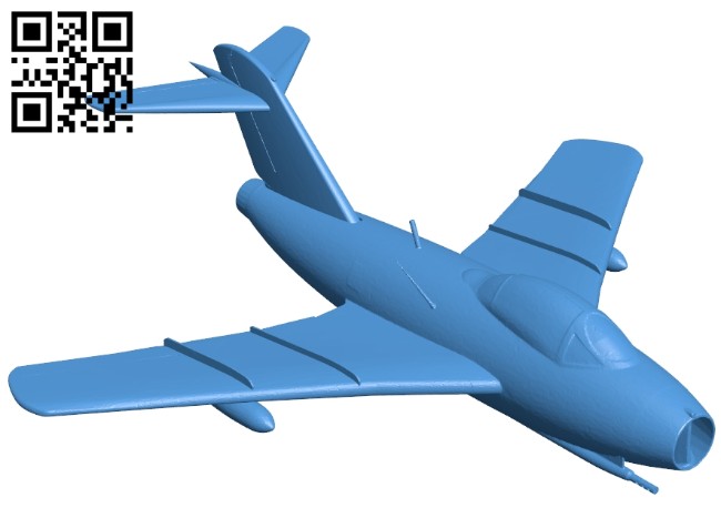 Aircraft Mig-19 B008133 file stl free download 3D Model for CNC and 3d printer